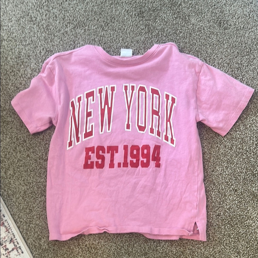 Pink graphic kids t shirt Zara